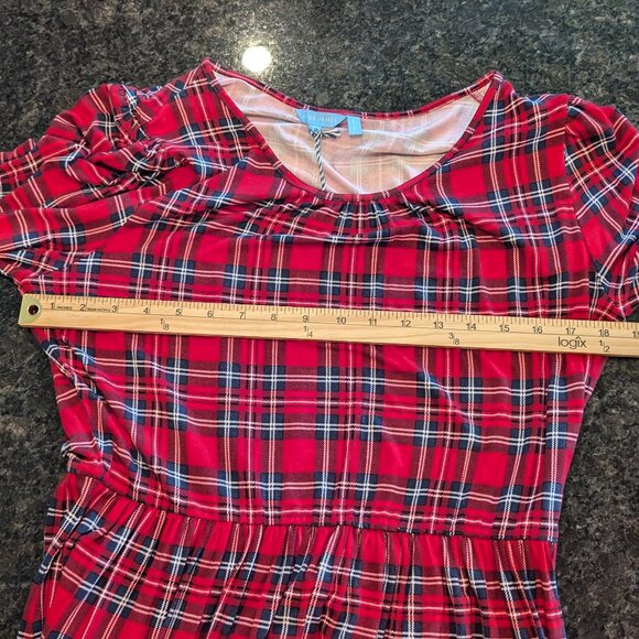 Draper James Fit and Flare Dress in Angie Plaid - Picture 7 of 11